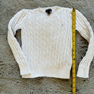 Polo Girls Cable Knit Sweater EUC / with 3 buttons on shoulder
